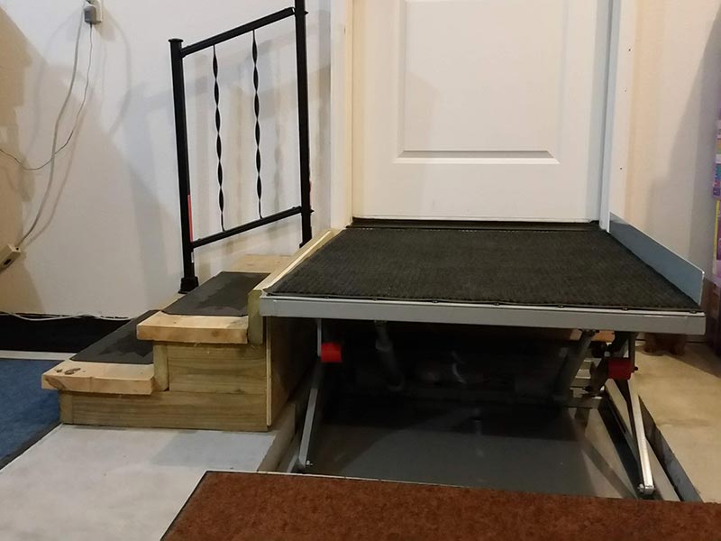 Wheelchair Platform Lift Up Position Wheelchair Platform Lift Up Position